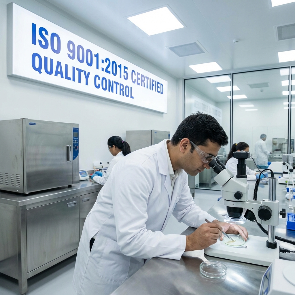 Quality control laboratory and ISO certification